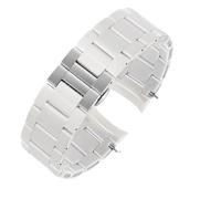 ZIYIWANG Compatibile con AR5889 AR5890 AR5906 AR5905 AR5920 Modello da donna 20mm uomo 23mm Coppia cinturini for orologi Cinturini in silicone e acciaio inossidabile(White-Silver,20mm)