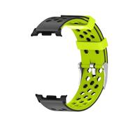 ZIYIWANG Compatibile con gli accessori del cinturino Galaxy Watch 8 Cinturino in silicone traspirante Modello fitness da 40 mm 44(Black Green,Black Head Clasp)