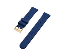 ZIYIWANG Il cinturino for orologio subacqueo in gomma fluorurata è compatibile con il for vintage anse a sgancio rapido da 20 mm a 22(Blue Gold,22mm)