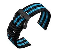 ZIYIWANG Il cinturino impermeabile for orologio con una larghezza delle anse di 18 mm, 20 e 22 è dotato chiusura resistente ed compatibile vari modelli orologi(Black Blue-Black,19mm)