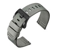 ZIYIWANG Il cinturino impermeabile for orologio con una larghezza delle anse di 18 mm, 20 e 22 è dotato chiusura resistente ed compatibile vari modelli orologi(Grey-Black,20mm)