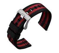ZIYIWANG Il cinturino impermeabile for orologio con una larghezza delle anse di 18 mm, 20 e 22 è dotato chiusura resistente ed compatibile vari modelli orologi(Black Red-Silver,24mm)