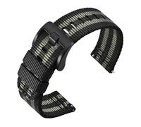 ZIYIWANG Il cinturino impermeabile for orologio con una larghezza delle anse di 18 mm, 20 e 22 è dotato chiusura resistente ed compatibile vari modelli orologi(Black Gray-Black,20mm)