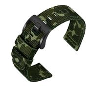 ZIYIWANG Il cinturino impermeabile for orologio con una larghezza delle anse di 18 mm, 20 e 22 è dotato chiusura resistente ed compatibile vari modelli orologi(Camo green-Black,19mm)
