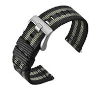 ZIYIWANG Il cinturino impermeabile for orologio con una larghezza delle anse di 18 mm, 20 e 22 è dotato chiusura resistente ed compatibile vari modelli orologi(Black Gray-Silver,22mm)