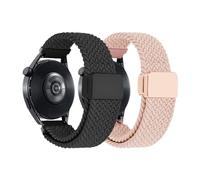 ZIYIWANG Il cinturino in nylon è compatibile con GT5. Il cinturino intrecciato è compatibile con i bracciali GTR4 3 Pro GTS 4 2 e i cinturini for smartwatch da 20 mm e 22 mm.(Black-Pink,22mm)
