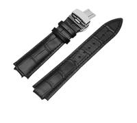 ZIYIWANG Il cinturino in pelle convessa è compatibile con braccialetti da uomo e da donna, cinturini alla moda e accessori for cinturini(Black silver,10mm)