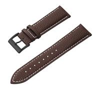 ZIYIWANG Il cinturino in pelle è compatibile sia con uomini che donne e larghezze delle anse vanno da 12 mm a 24(Dk Brown White 4,22mm)