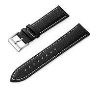 ZIYIWANG Il cinturino in pelle è compatibile sia con uomini che donne e larghezze delle anse vanno da 12 mm a 24(Black White 1,20mm)