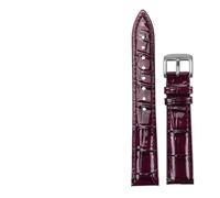 ZIYIWANG Il cinturino in pelle lucida è compatibile con anse da 14 mm, 16 mm, 18 mm e 20 mm ed è adatto agli accessori for orologi con cinturino colorato da donna.(06 silver,16mm)