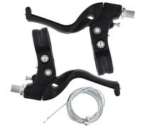 Ziyonix 1 Paio Leva del Freno per Bicicletta, Maniglie dei Freni per Bici in Lega di Alluminio con 2 Anima del Cavo del Freno per Diametro 22 mm Leve Freno per Bike