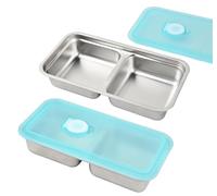 Ziyonix 2 Pezzi Contenitore per Condimenti In Acciaio Inossidabile, Contenitore da Pranzo con Coperchio per Bambini, Contenitore per Snack per Scuola per Scuola Viaggi