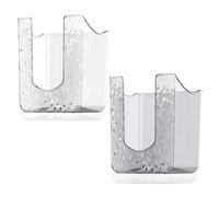 Ziyonix 2 Pezzi Scatola da Parete per Salviette Umide, Dispenser Trasparente per Salviettine, Contenitore Autoadesivo da Salviettine per Bagno Cucina Camera Ufficio