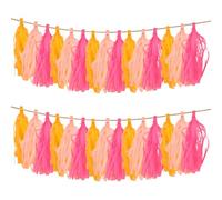 Ziyonix 24 Pezzi Nappe di Carta, Ghirlanda di Nappe Fatte a Mano, Ghirlanda di Nastro Decorazione da Appendere, Ghirlande con Nappe per Baby Shower Feste di Compleanno Matrimoni