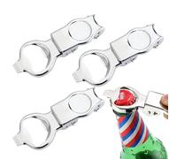 Ziyonix 4 Pezzi Apribottiglie Birra Pieghevole, 2 in 1 Apribottiglie e Sigillatore in Acciaio Inox Multifunzione con Tappo Bottiglia Portatile per Picnic e Campeggio