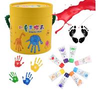 Ziyonix 8 Colori a Dita Lavabile, 60 ml/Tubo Set di Pittura per Bambini Atossico Pittura a Dita Tempere Lavabili per Bambini Neonati Dipingere Arti e Mestieri