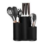 Ziyonix Ceppo Coltelli da Cucina Vuoto, Universale Porta Coltelli Cucina Rotondo Portacoltelli da Cucina Staccabile Portacoltelli Rotondo con Fessura per Tutti i Coltelli