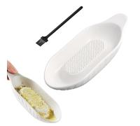 Ziyonix Grattugia in Ceramica, 20,5 x 9cm Grattugi a Manuale per Mela con Pennello Grattugia da Cucina Trattare per Zenzero, Aglio, Spezie, Carote, Alimenti per Bambini, Spezie