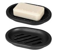 Ziyonix Porta Saponetta Bagno 2 Pezzi, Portasapone Rimovibile con Fessura Contenitore per Sapone Asciutto in Plastica, Portasapone con Scarico Portasapone Doccia Portatile per Bagno,Cucina,Lavelli