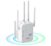 Ziyonix Ripetitore WiFi Potente per Casa, 1200Mbps Dual Band 2.4G/5G Estensore WIFI 5G Extender Potente per Casa Amplificatore Extender con 4 Antenne per l'estensione Segnale WiFi in Ufficio e Casa