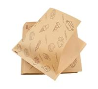 Ziyonix Sacchetti per Snack, 200 Pezzi Carta Alimentare Anti Grasso, Sacchetti per Panini In Carta Kraft, Carta per Panini, Giornale Alimentare per Panini Hamburger e Patatine Fritte, 18 x 18 cm
