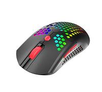 ZIYOU LANG Mouse da gioco leggero cablato/wireless, 16 mouse retroilluminati RGB con driver programmabile a 7 pulsanti, PAW3325 12000DPI, batteria ricaricabile 800 mA, mouse leggero a nido d'ape per