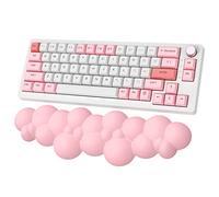 ZIYOU LANG Tastiera Simpatica Poggiapolsi A Forma di Nuvola, Tastiera Ergonomica Poggiamani Poggiapolsi Cuscino Cuscino con Base in Gomma Antiscivolo Facile da Pulire per Ufficio, Gioco- Rosa