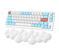 ZIYOU LANG White TKL Poggiapolsi Tastiera, Poggiapolsi Ergonomico Cloud Poggiabraccia PU Memory Foam, Base Antiscivolo, Pulizia Facile, Sollievo dal Dolore di Digitazione per Tastiera-Bianco
