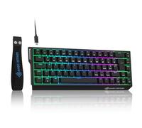ZIYOU LANG X Magic-Refiner X68HE Tastiera meccanica da gioco a scatto rapido, 8 KHz, 60% cablata, interruttore magnetico effetto Hall, azionamento regolabile, retroilluminazione RGB, rubinetto a