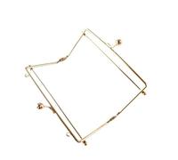 ZiYouao Chiusura per Borsa Clic Clac 15CM Square Light Gold Rod Through Purse Frame DIY Handmade Cloth Art Bag Accessories Chiusura Clic Clac per Borse