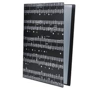 ziyuan 1 PCS di Cartella di Archiviazione In Plastica per Fogli Musicali Nera Porta Documenti Vuota con Tasche per Fogli In Formato A4 40 Pagine (Fogli Musicali Neri)