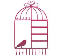 ZIYUMI Jewelry Hanger Wall Mounted Bird Cage Shaped Jewelry Organizer Hanging Earrings Necklace Holder Vintage Iron Display Stand Rack