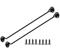 ZiYuya 2pcs gancio e chiavistello a occhiello, gancio porta in acciaio inox, gancio per cancello della cabina, gancio blocca gancio finestra chiusura con gancio e occhiello resistente gancio 14 Inch