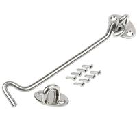 ZiYuya Chiusura a gancio e occhiello in acciaio inox, gancio e chiavistello a occhiello, gancio porta, gancio per cancello della cabina, gancio blocca finestra chiusura per cancelli 8 inch