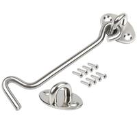 ZiYuya Chiusura a gancio e occhiello in acciaio inox, gancio e chiavistello a occhiello, gancio porta, gancio per cancello della cabina, gancio blocca finestra chiusura per cancelli in legno 6 inch