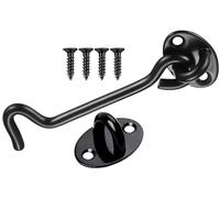 ZiYuya gancio e chiavistello a occhiello, gancio porta in acciaio inox, gancio per cancello della cabina, gancio blocca gancio finestra chiusura con gancio e occhiello resistente gancio 6 Inch