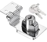 ZiYuya Lucchetto chiusure Hasp ad angolo retto di 90 gradi, serratura di sicurezza, serrature con manopola girevole, lucchetto con serratura, cassetto armadietto Serratura, serratura porte 2.5 Inch