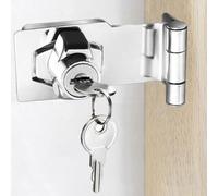 ZiYuya Lucchetto Haspe angolo retto 90 gradi, cassetto armadietto Serratura, Chiusure Hasp, serratura per porte, serratura hasp cerniera porta serratura cerniere serrature blocco petto 4 Inch