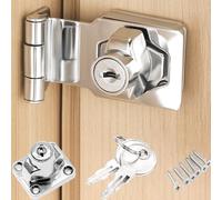 ZiYuya Lucchetto Haspe angolo retto 90 gradi, cassetto armadietto Serratura, Chiusure Hasp, serratura per porte, serratura hasp cerniera porta serratura cerniere serrature blocco petto 2.5 Inch