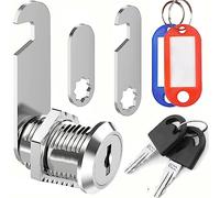 ZiYuya Mailbox Lock con chiave differente, serratura cassetto postale, scatola di lettere Lock Armadio Lock Draw Lock Cam Lock Dresser Lock per la mobilia della porta (35mm)