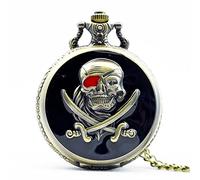ZIYUYANG Orologio da tasca,Fashion Sport Pirate Pocket Watch Chain Item Pendant Antique