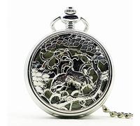 ZIYUYANG Orologio da tasca,Orologio da tasca meccanico cavo a carica manuale retrò squisito braccialetto con numeri romani Oro