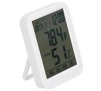 Ziyvural Termometro Igrometro Digitale con Schermo Tattile e | Precisione del Sensore ±1℃±5%RH, Registrazione Max,Min 24 Ore, Interruttore ℃,℉, Sveglia con Calendario, 3 Metodi di