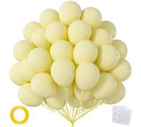 ZizasAry 55 palloncini giallo pastello, 30,5 cm, giallo macaron chiaro chiaro