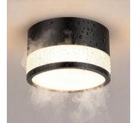 ZIZZLER Faretti Led Neri da Soffitto, Impermeabile IP44, Faretto per Cucina Interni Corridoio, 12W Plafoniera Rotondi Soffitto Soggiorno, Luce Calda, Bathroom Spot Lights Ceiling, 10cm