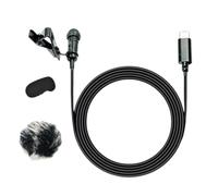 ZJ030MR USB C Microfono Lavalier Lapel, Clip On Omnidirezionale Condensatore Mic 20Hz-16KHz Muffs Opzionale