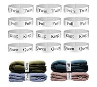 ZJCAHXJ Bed Sheet Set di Lenzuola Organizer, Lino, Bianco e Nero, 12PCS Mix Size