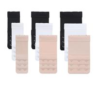 ZJCANGLIU 9 Pezzi Allunga Reggiseno,Prolunga Reggiseno 3 Ganci,Estensione Reggiseno,Prolunga Reggiseno,Prolunga Reggiseno 2 Ganci,Allunga Reggiseno 3 Ganci,Allarga Reggiseno(Nero Bianco Carnagione)