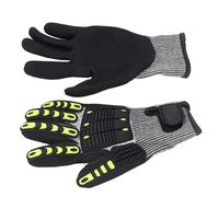 ZJchao 1 Paio di da Lavoro Resistenti Agli Urti con Impugnatura Antiscivolo, Compatibili con Touchscreen per Giardinaggio, Edilizia, attività Meccaniche, Protezione delle Mani di Sicurezza Unisex (L)