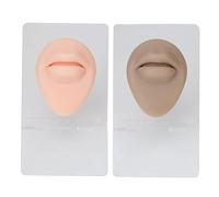 ZJchao 2 Pcs Silicone Labbro Piercing Pratica Modello Riutilizzabile Tatuatore per le Labbra Simulatore di Bocca Realistica per Principianti con Supporto per il Display